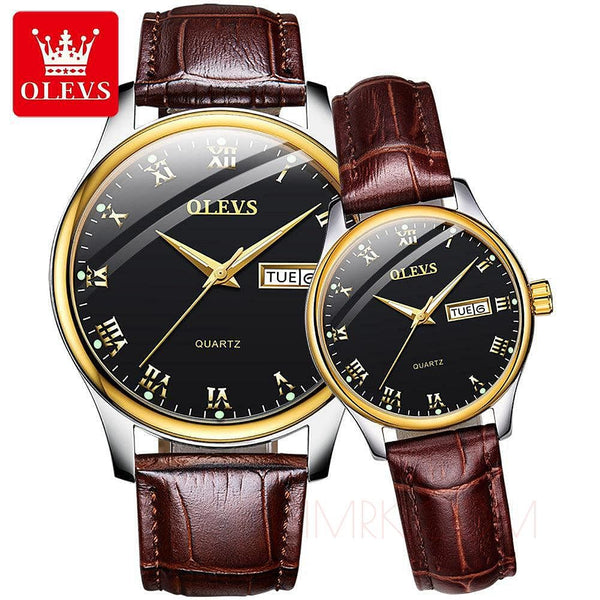 OLVES Quartz watches Water-proof Leather Strap Stainless | 1mrk.com