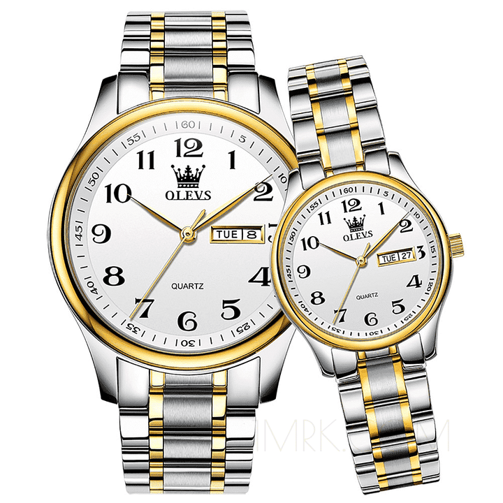 OLEVS 5567 Top Luxury Brand Couple Watch Men Women Casual Watch | 1mrk.com