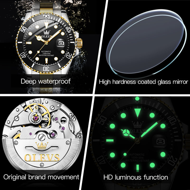 OLEVS 6650 Watches Luxury Brand WaterProof Analog Auto Stainless Steel | 1mrk.com