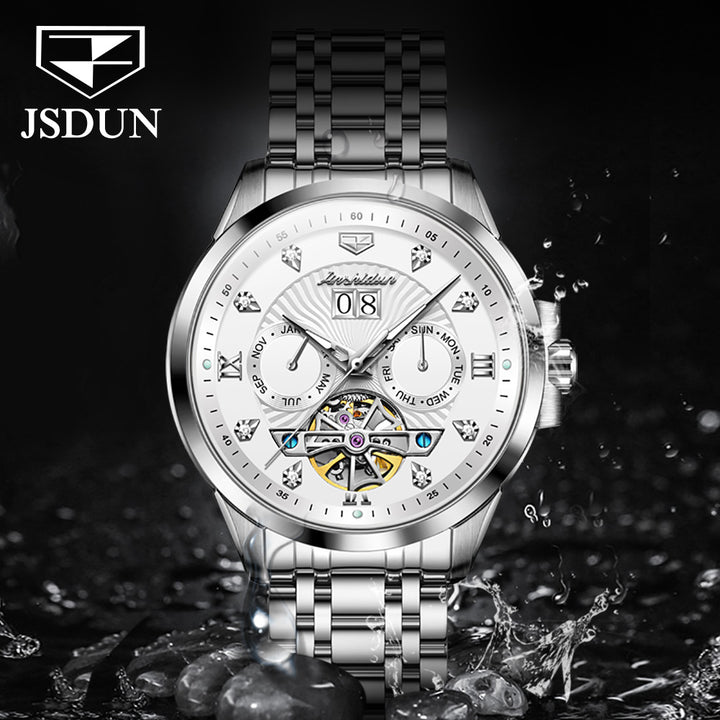Watches JSDUN 8911 male luxury mechanical brands stainless steel | 1mrk.com