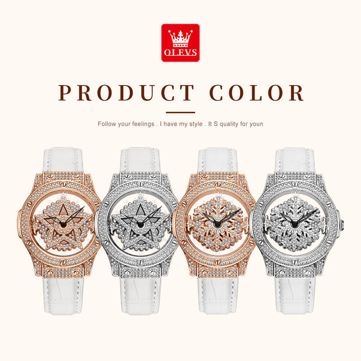 Watches OLEVS 9938 Ladies Fashion Diamond Bracelet Watches Quartz | 1mrk.com