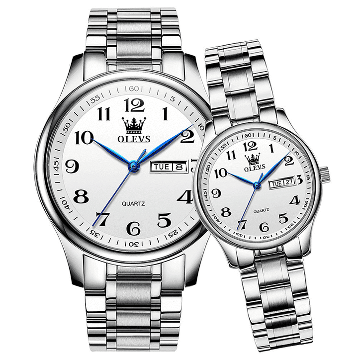OLEVS 5567 Watch Couple Wrist Luxury Brand Quartz Stainless | 1mrk.com