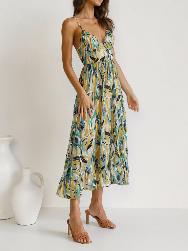 Printed Sleeveless Midi Cami dress | Trendsi