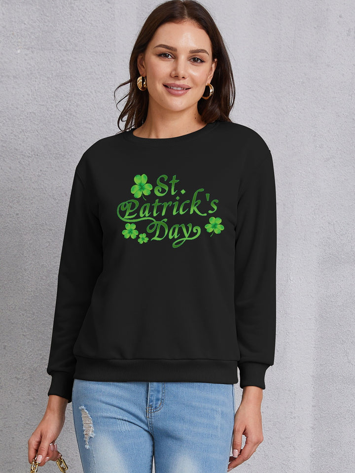 ST. PATRICK'S DAY Round Neck Dropped Shoulder Sweatshirt | Trendsi