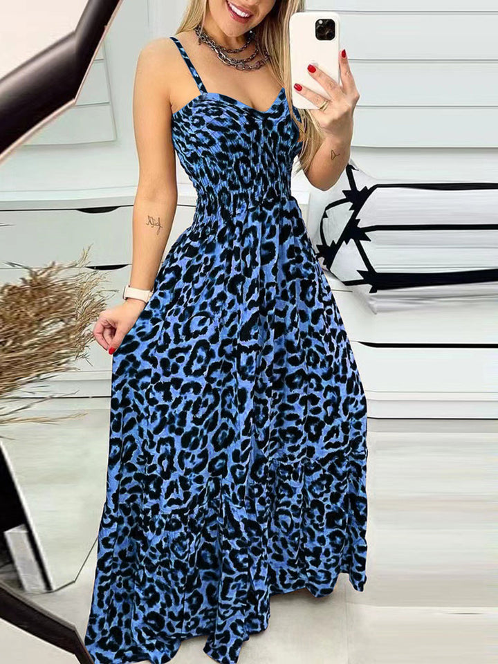 Leopard Sweetheart Neck Cami Dress | Trendsi