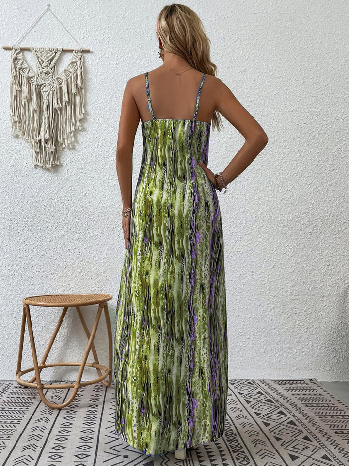 Full Size Printed Scoop Neck Maxi Cami Dress | Trendsi