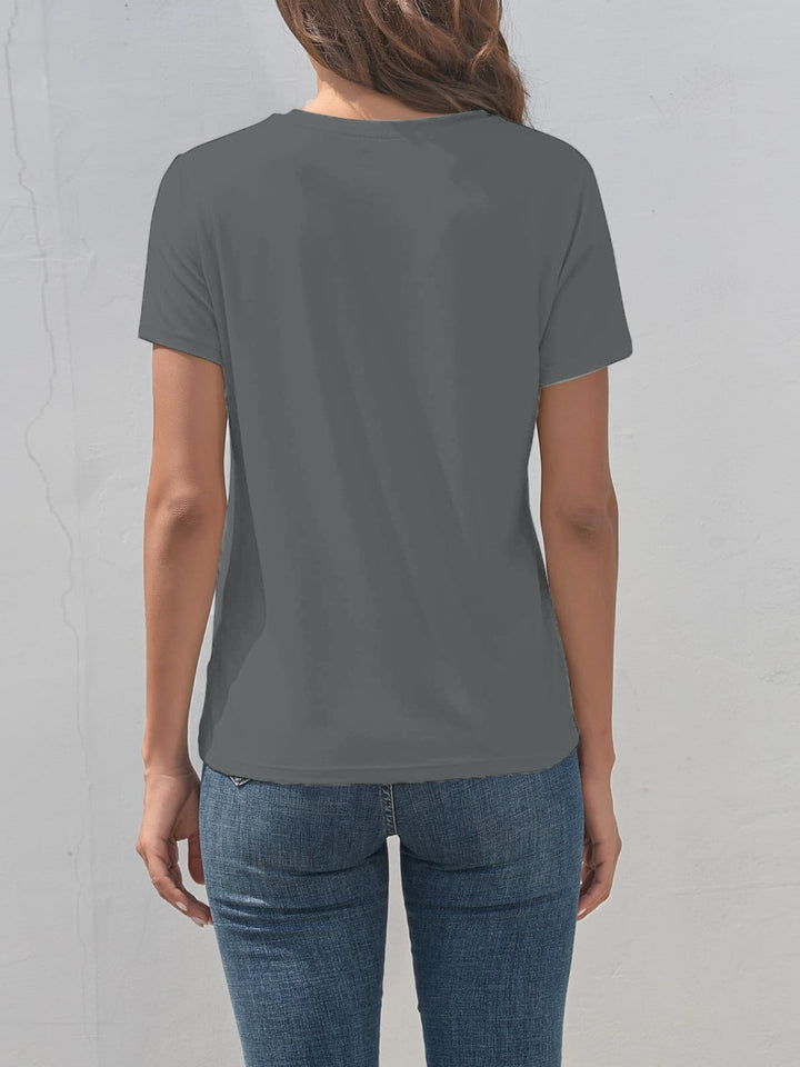 Cross Graphic Round Neck T-Shirt | Trendsi