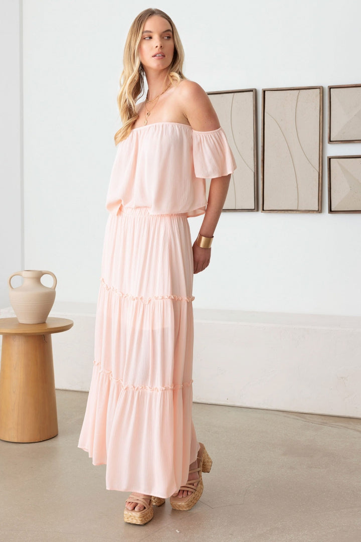 Gilli Frill Off-Shoulder Tiered Dress | Trendsi