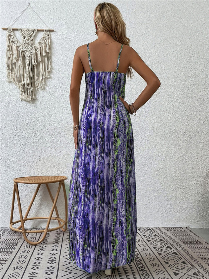 Full Size Printed Scoop Neck Maxi Cami Dress | Trendsi