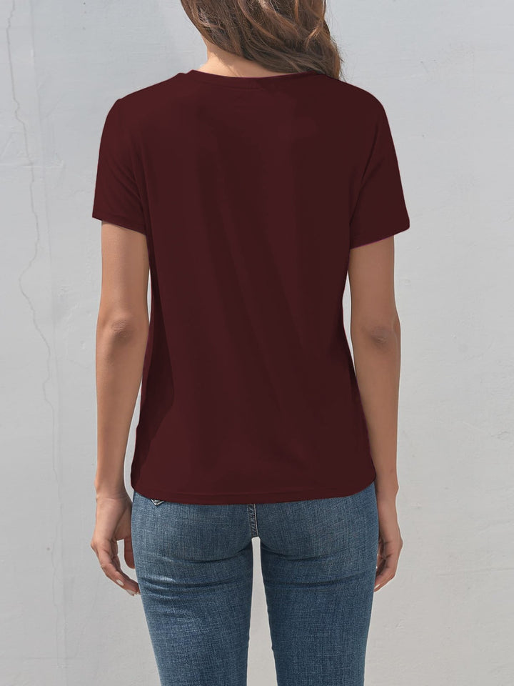 Graphic Round Neck Short Sleeve T-Shirt | Trendsi