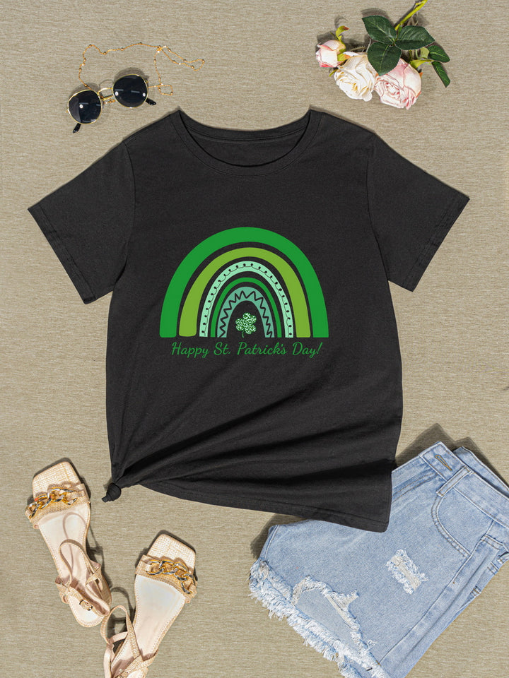 HAPPY ST. PATRICK'S DAY Round Neck T-Shirt | Trendsi