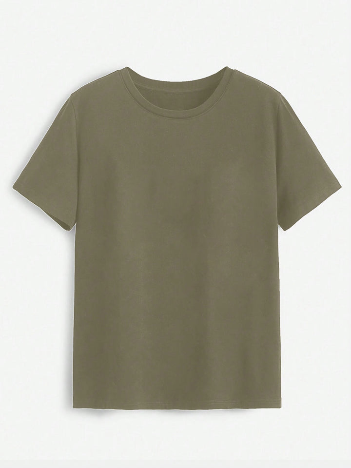 Rose Round Neck Short Sleeve T-Shirt | Trendsi