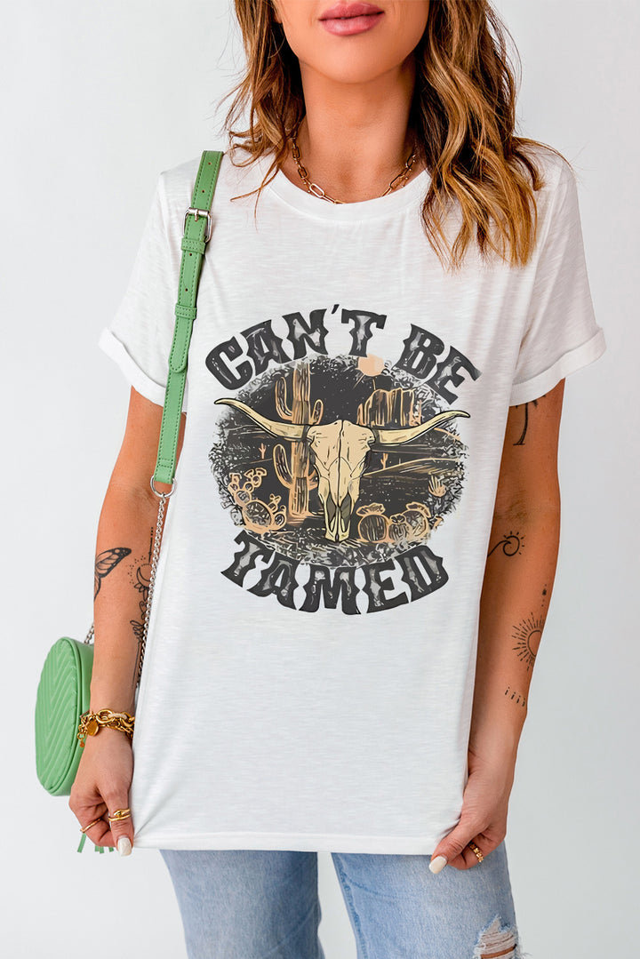 Graphic Round Neck Short Sleeve T-Shirt | Trendsi