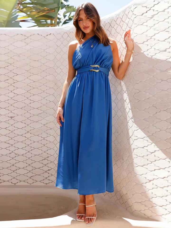 Single Shoulder Midi Dress | Trendsi