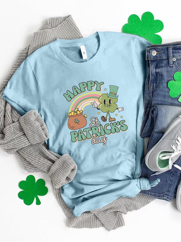 HAPPY ST PATRICK'S DAY Round Neck T-Shirt | Trendsi