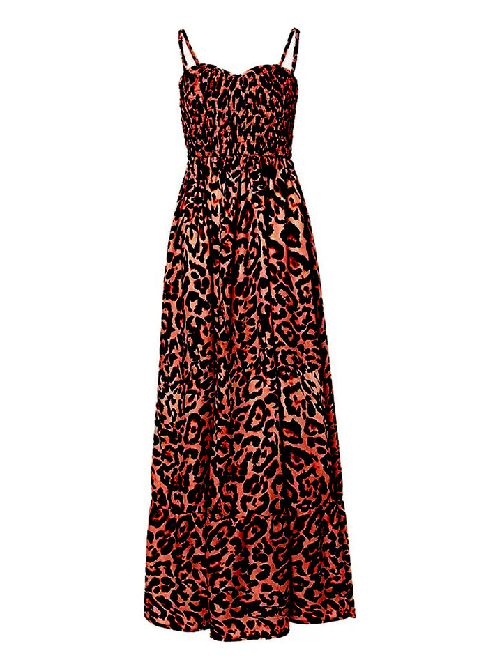 Leopard Sweetheart Neck Cami Dress | Trendsi