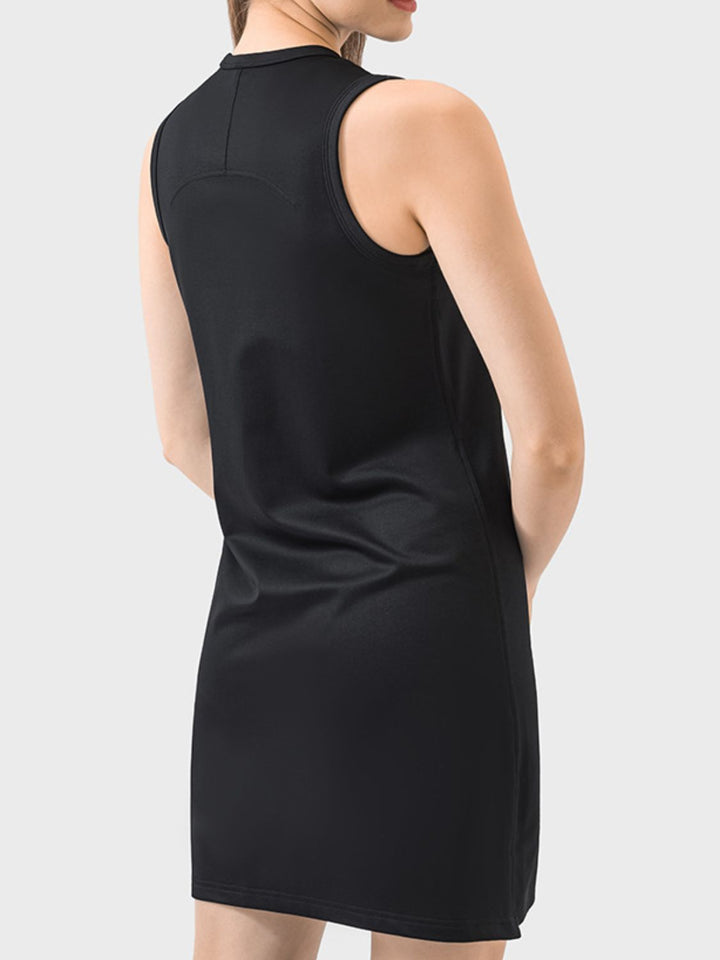 Round Neck Sleeveless Active Dress | Trendsi