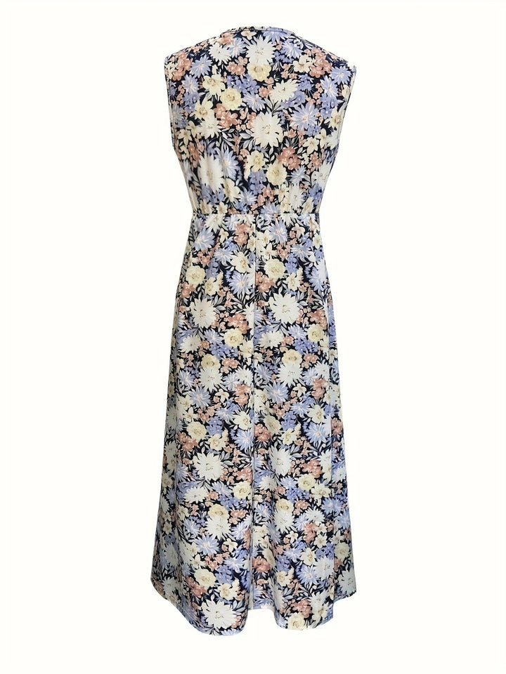 Floral Sleeveless Midi Dress | Trendsi