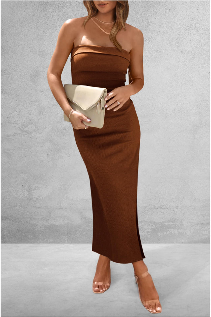 Slit Tube Midi Dress | Trendsi