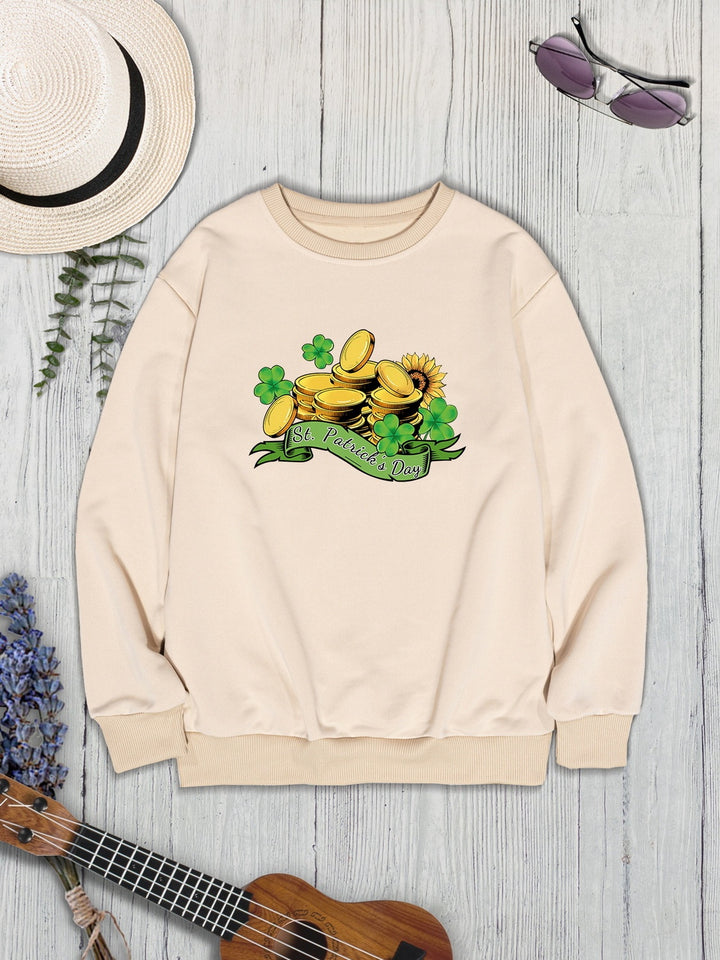 ST. PATRICK'S DAY Graphic Round Neck Sweatshirt | Trendsi