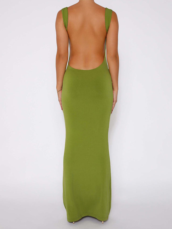 Backless Wide Strap Maxi Dress | Trendsi