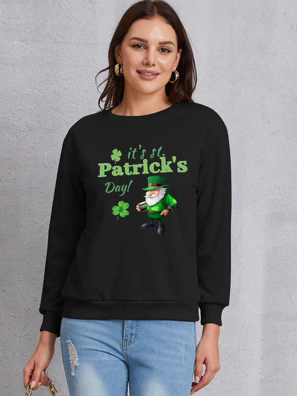 IT'S ST. PATRICK'S DAY Round Neck Sweatshirt | Trendsi