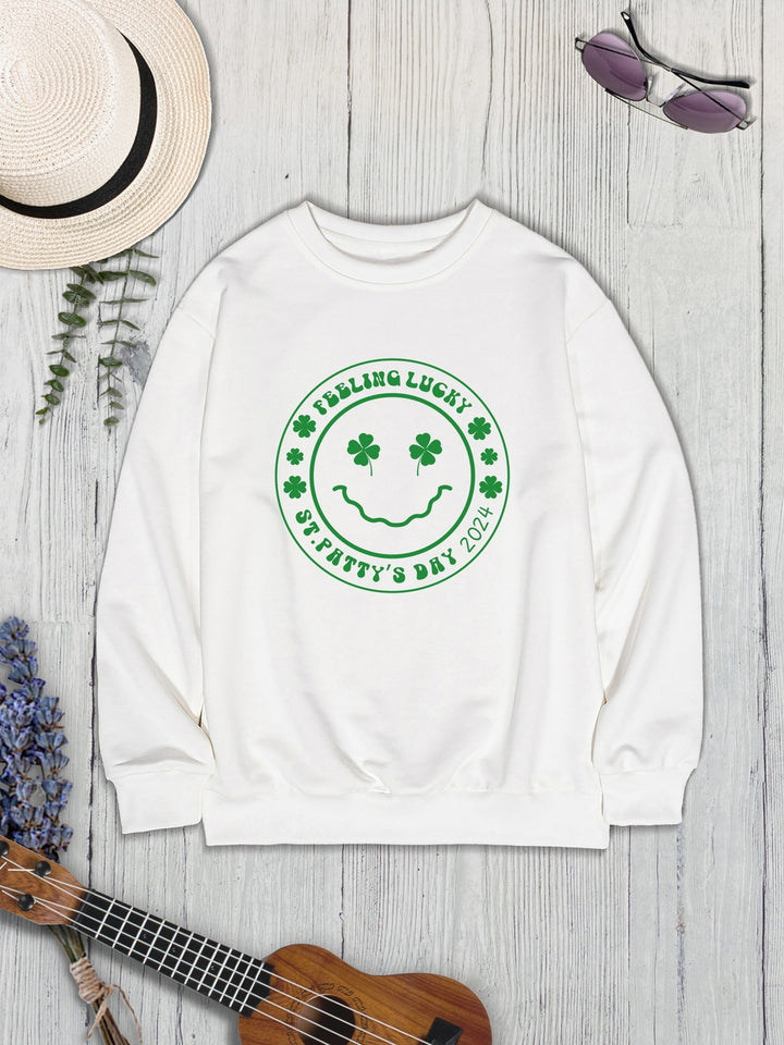 FEELING LUCKY ST. PATRICK'S DAY 2024 Round Neck Sweatshirt | Trendsi