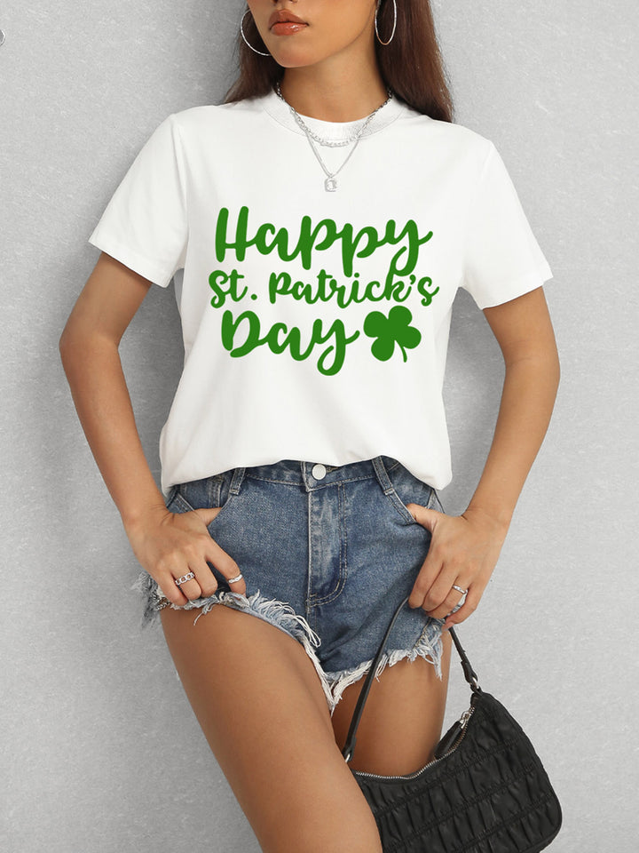 HAPPY ST. PATRICK'S DAY Short Sleeve T-Shirt | Trendsi