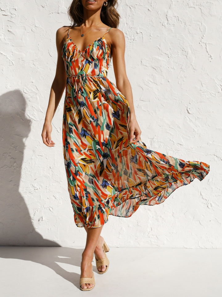 Printed Sleeveless Midi Cami dress | Trendsi