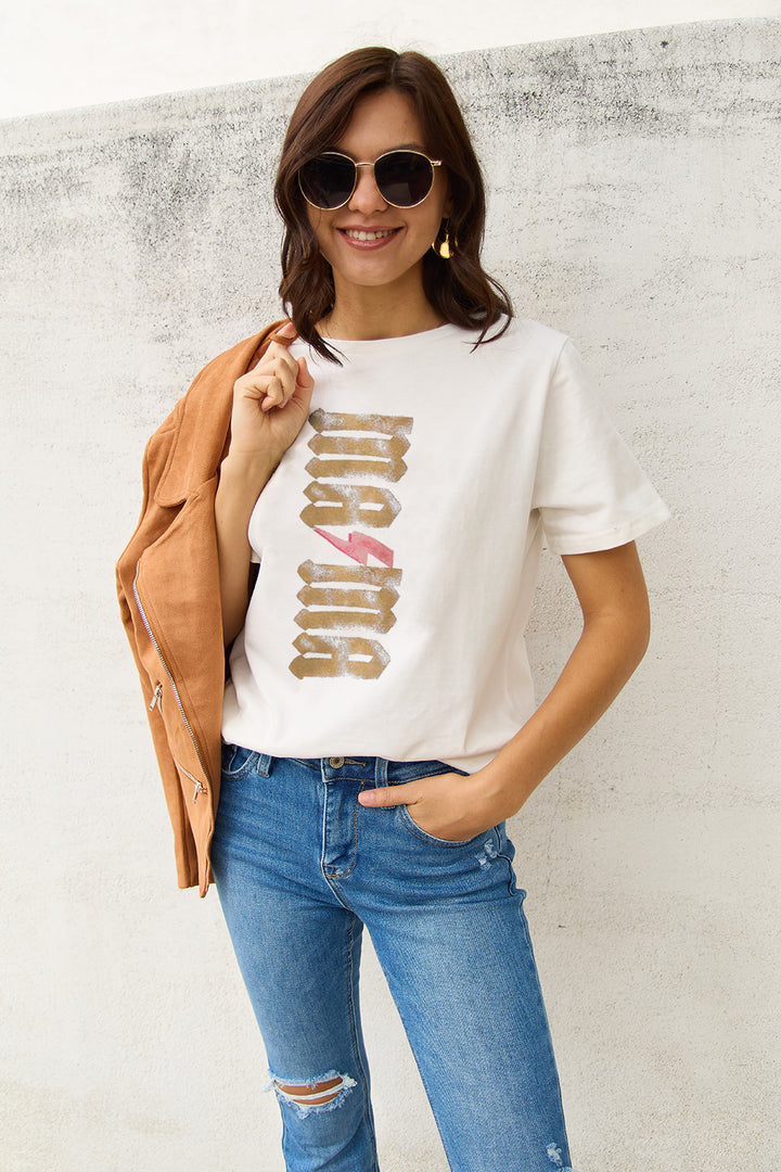 Simply Love Full Size MAMA Short Sleeve T-Shirt | Trendsi