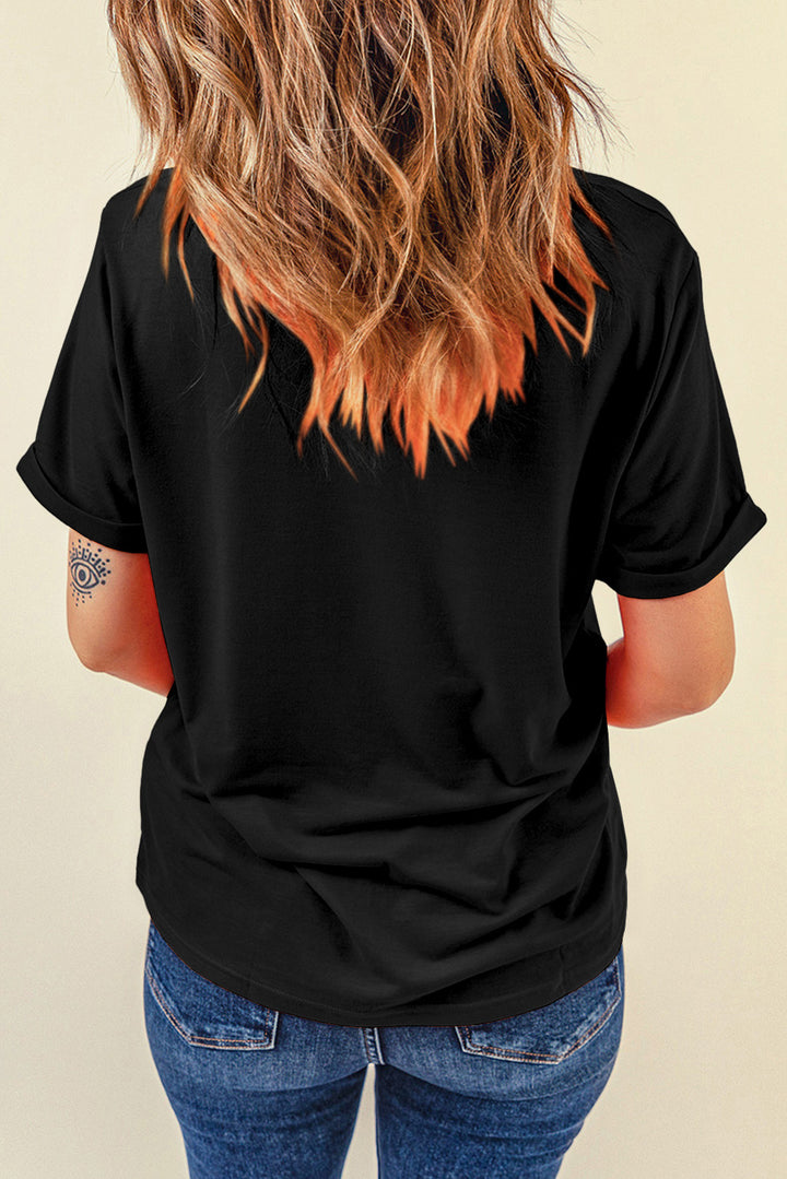 Graphic Round Neck Short Sleeve T-Shirt | Trendsi