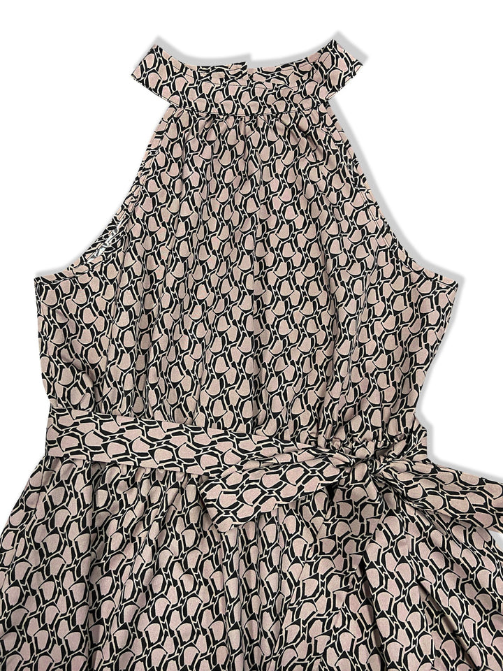 Tied Printed Sleeveless Tiered Dress | Trendsi