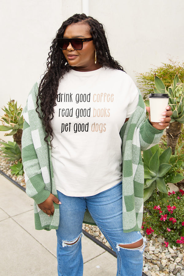 Simply Love Full Size Letter Graphic Round Neck T-Shirt | Trendsi