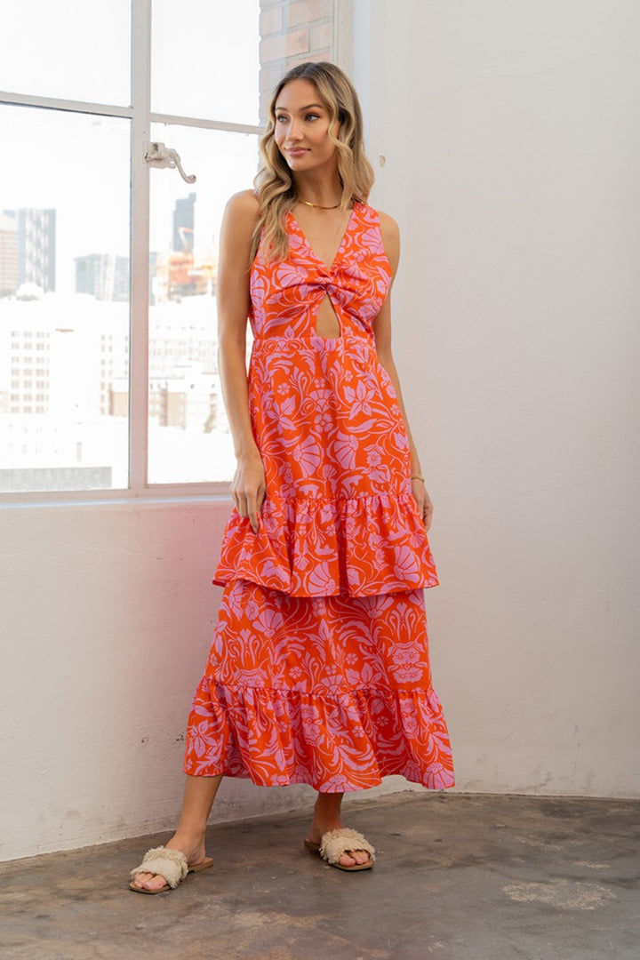 Sew In Love Full Size Floral Ruffled Maxi Sleeveless Dress | Trendsi