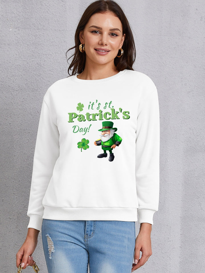 IT'S ST. PATRICK'S DAY Round Neck Sweatshirt | Trendsi