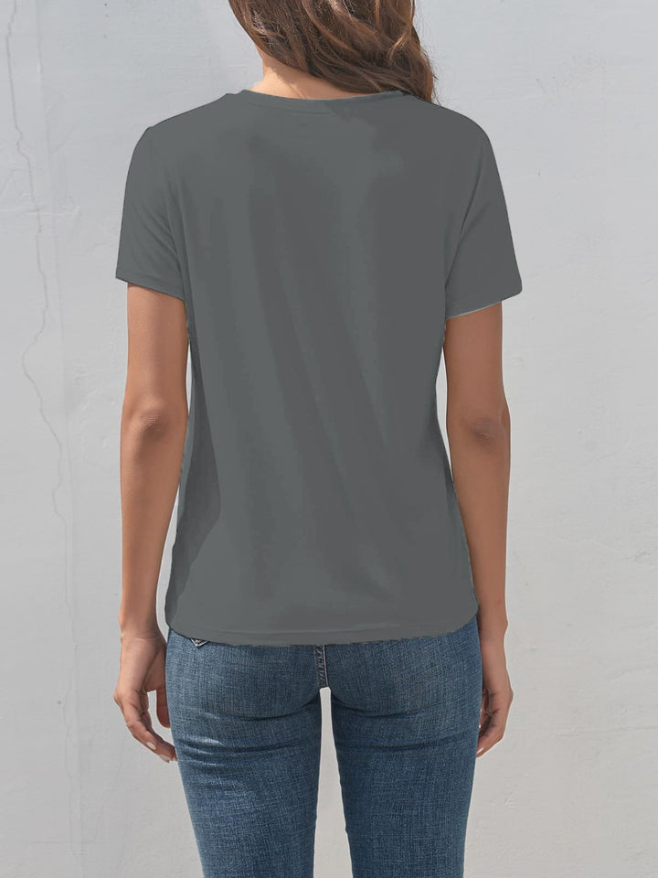 Graphic Round Neck Short Sleeve T-Shirt | Trendsi