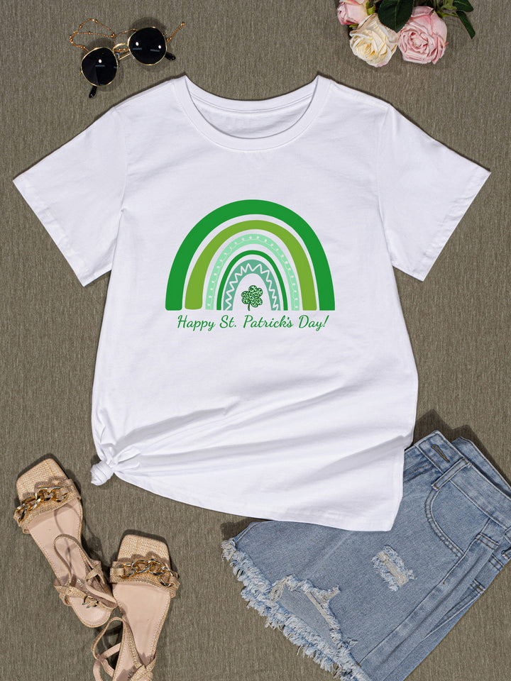 HAPPY ST. PATRICK'S DAY Round Neck T-Shirt | Trendsi