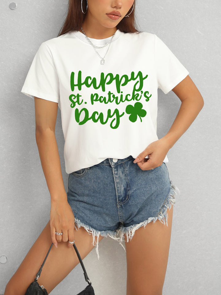 HAPPY ST. PATRICK'S DAY Short Sleeve T-Shirt | Trendsi