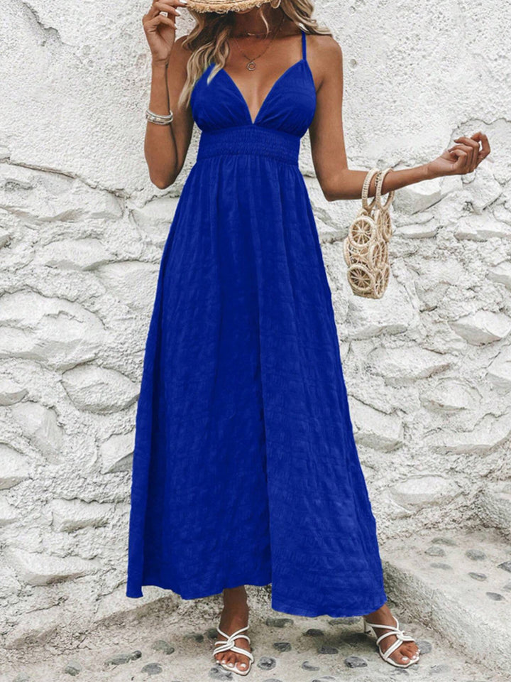 Crisscross V-Neck Maxi Cami Dress | Trendsi