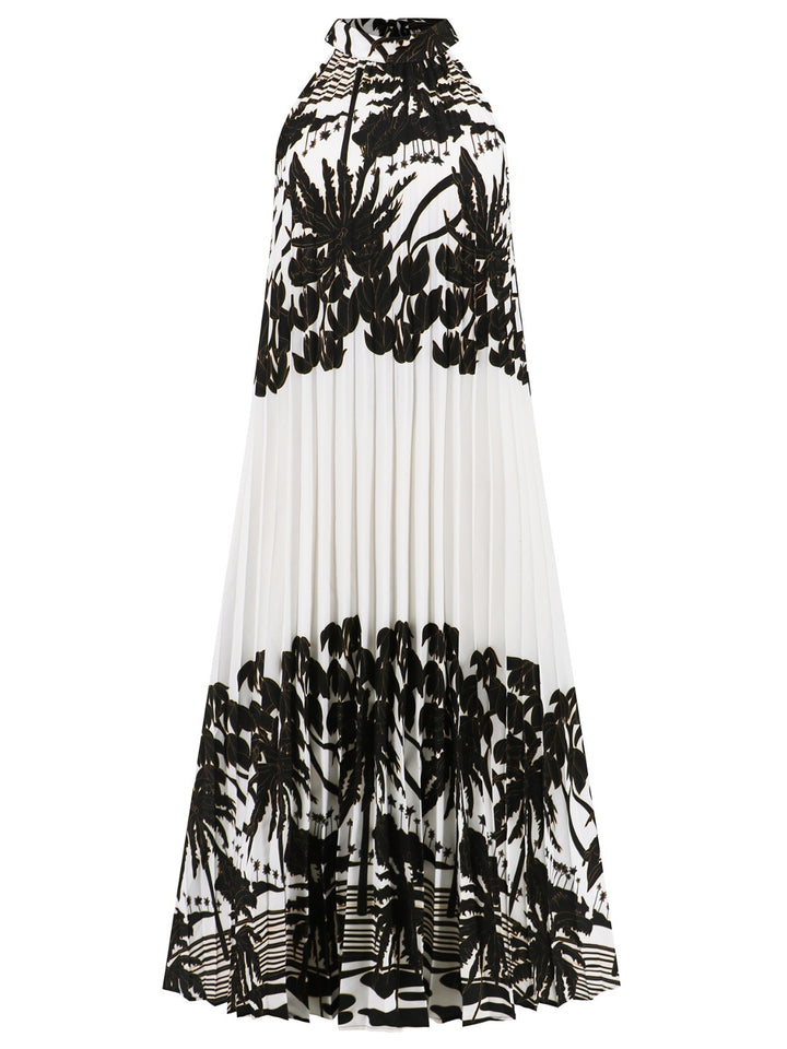 Tied Printed Sleeveless Midi Dress | Trendsi