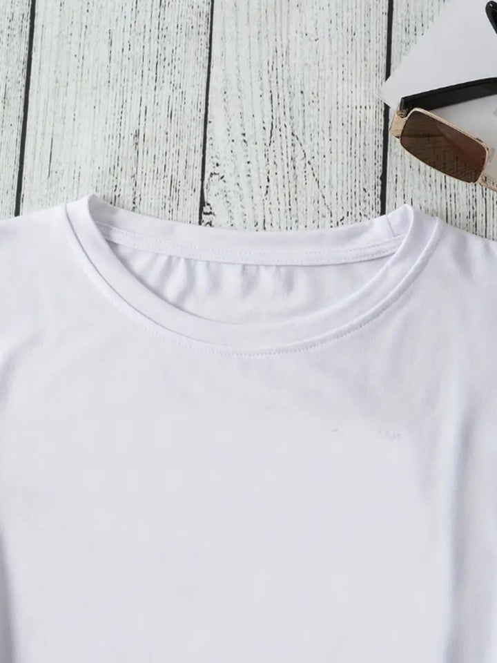 XOXO Leopard Round Neck Short Sleeve T-Shirt | Trendsi