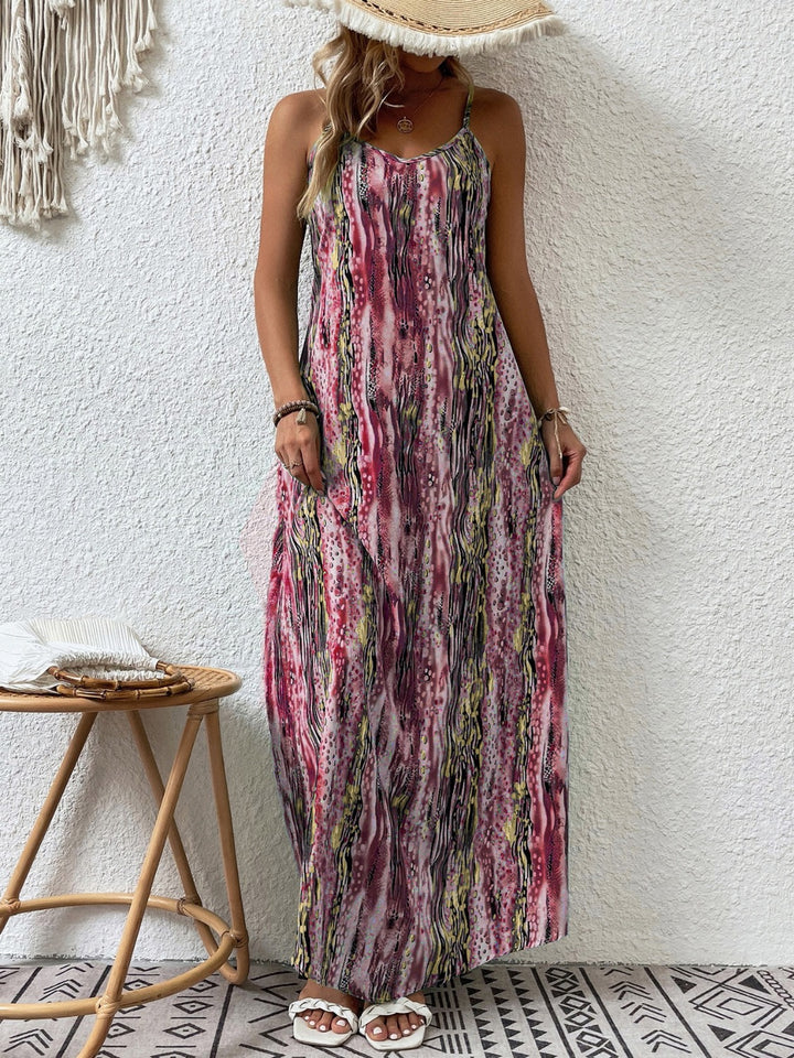 Full Size Printed Scoop Neck Maxi Cami Dress | Trendsi