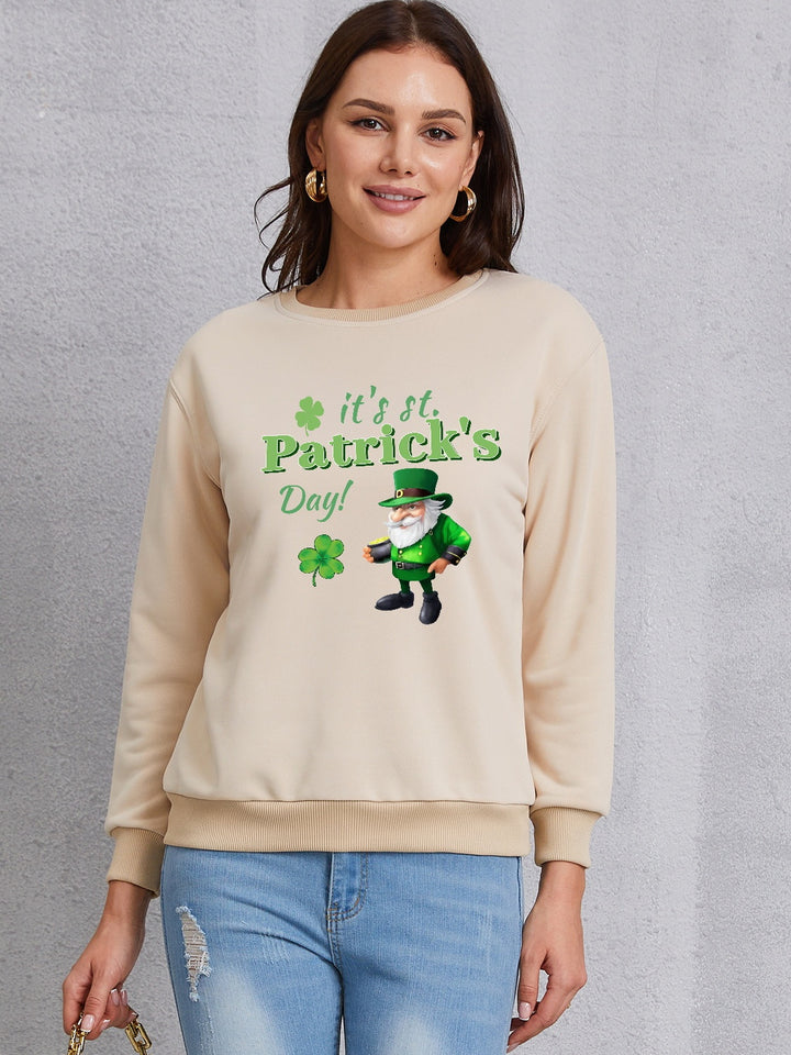 IT'S ST. PATRICK'S DAY Round Neck Sweatshirt | Trendsi