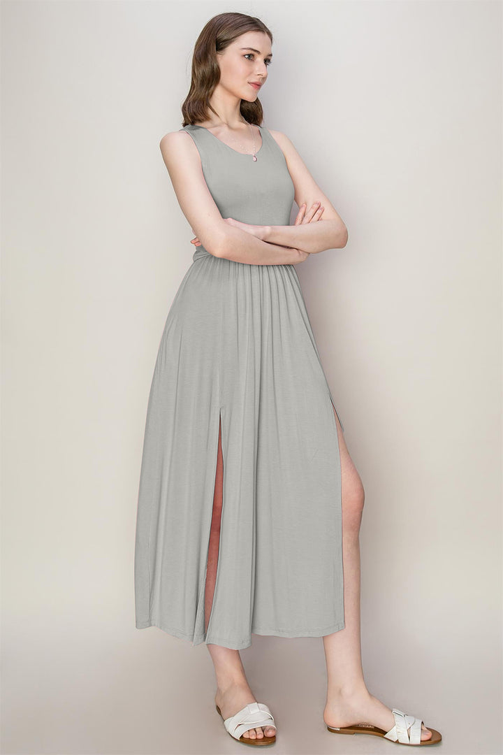 HYFVE Sleeveless Slit Midi Dress | Trendsi