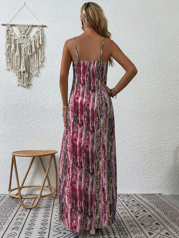 Full Size Printed Scoop Neck Maxi Cami Dress | Trendsi