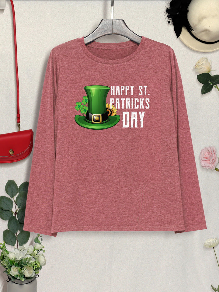 HAPPY ST. PATRICK'S DAY Round Neck T-Shirt | Trendsi