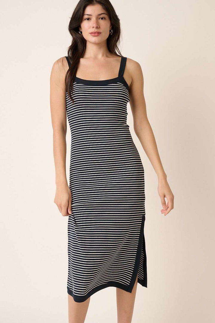 Mittoshop Contrast Striped Midi Cami Dress | Trendsi