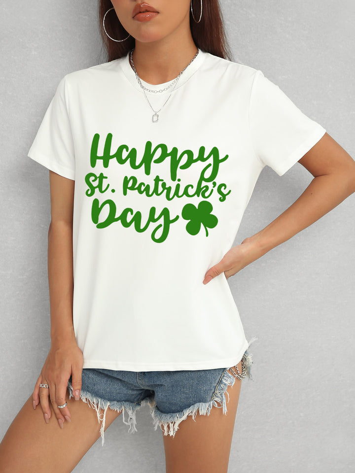 HAPPY ST. PATRICK'S DAY Short Sleeve T-Shirt | Trendsi