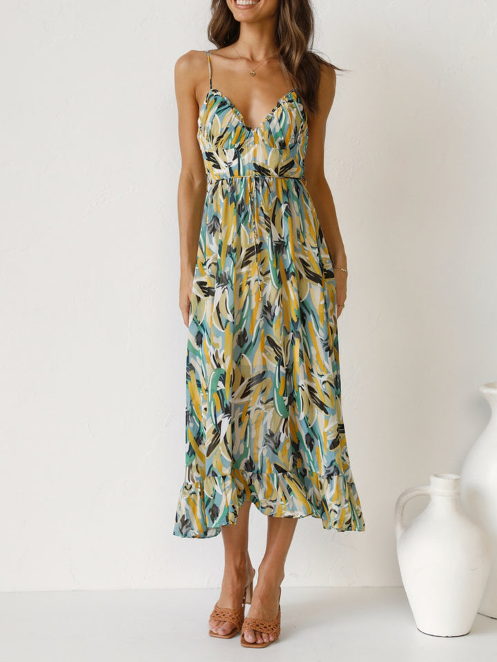 Printed Sleeveless Midi Cami dress | Trendsi