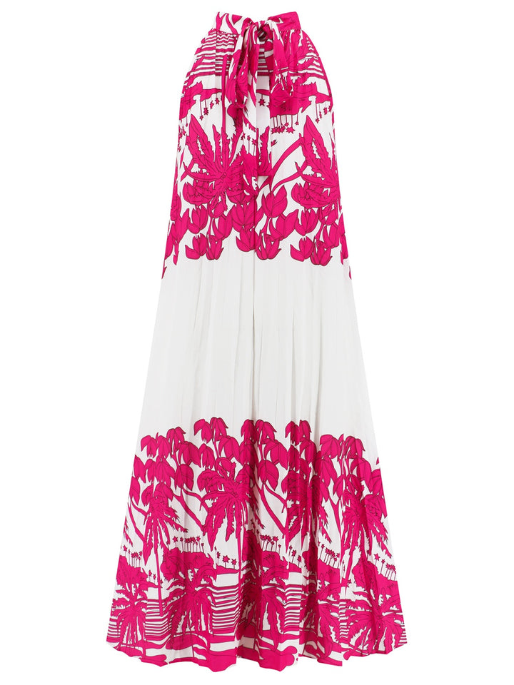 Tied Printed Sleeveless Midi Dress | Trendsi